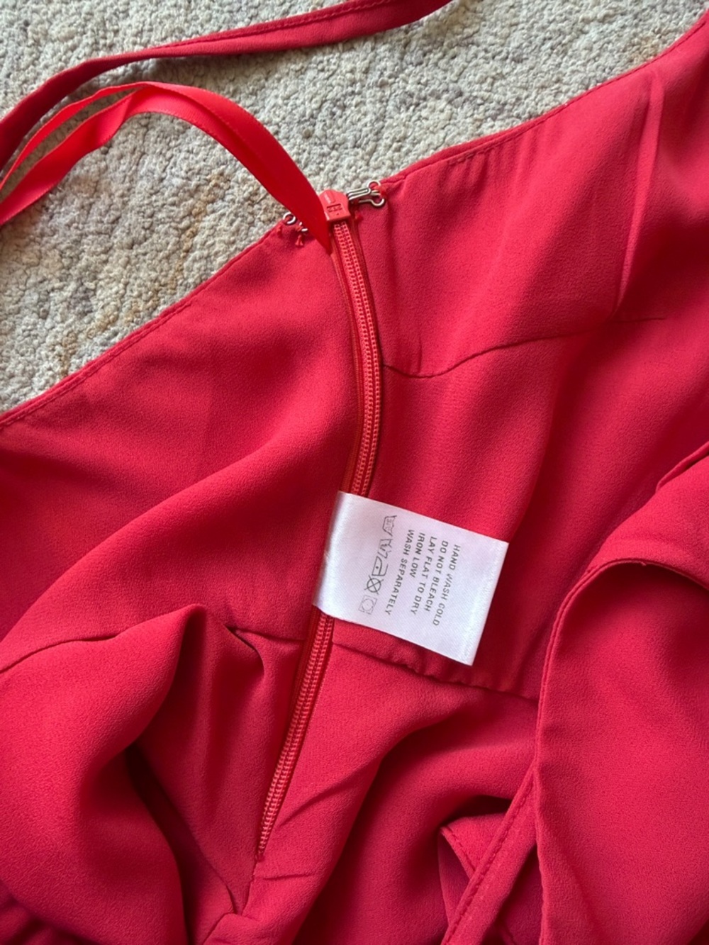 superdown Red Ruffle Hem Cami Top - Picture 5 of 7